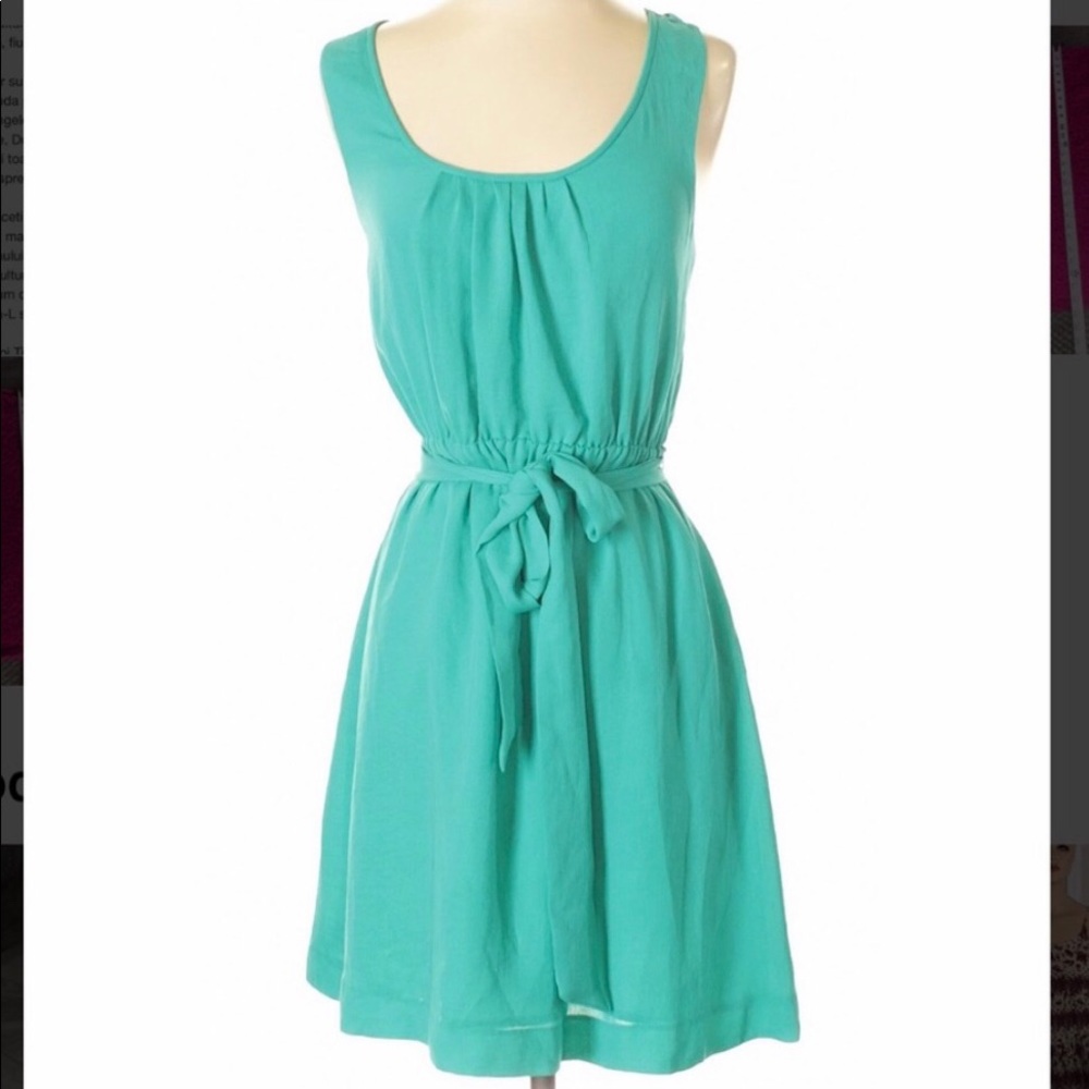 Banana Republic cross back dress 8 petite teal